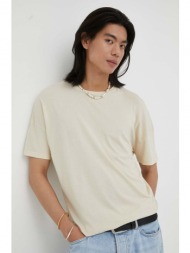 βαμβακερό μπλουζάκι american vintage χρώμα: μπεζ 100% βαμβάκι