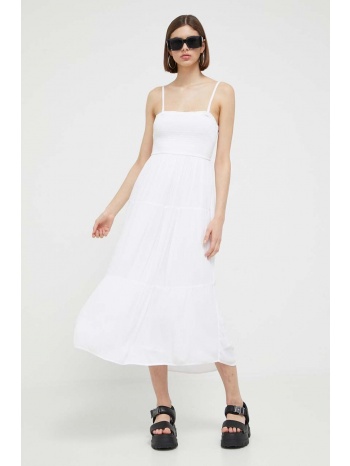 φόρεμα hollister co. χρώμα άσπρο κύριο υλικό 100%