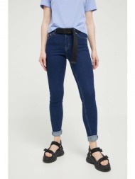 τζιν παντελονι tommy jeans nora χρώμα: ναυτικό μπλε 98% βαμβάκι, 2% σπαντέξ