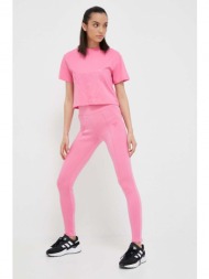 παντελόνι φόρμας guess χρώμα: ροζ 77% βισκόζη, 15% πολυαμίδη, 8% σπαντέξ