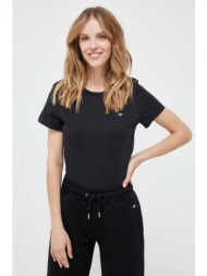 βαμβακερό μπλουζάκι gant χρώμα: μαύρο 100% βαμβάκι