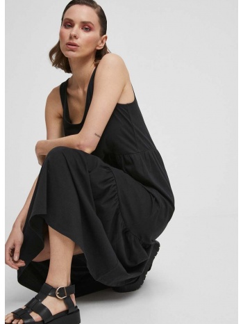 βαμβακερό φόρεμα medicine χρώμα μαύρο 100% βαμβάκι