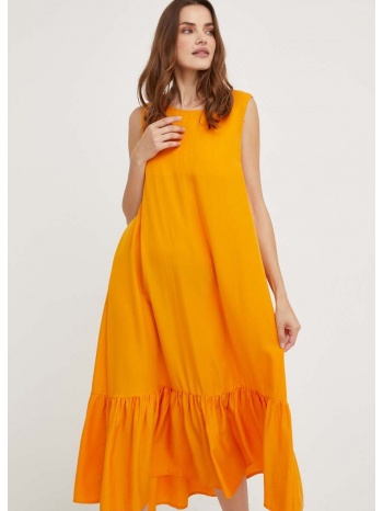 φόρεμα answear lab χρώμα πορτοκαλί 100% βισκόζη