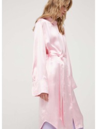 φόρεμα stine goya χρώμα: ροζ 100% βισκόζη fsc