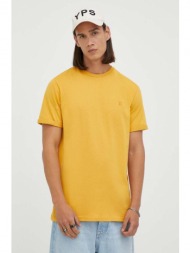 βαμβακερό μπλουζάκι les deux χρώμα: κίτρινο 100% βαμβάκι