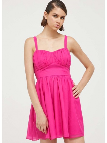 φόρεμα abercrombie & fitch χρώμα ροζ κύριο υλικό 100%