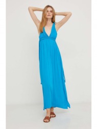 φόρεμα answear lab χρώμα: τιρκουάζ 100% βισκόζη