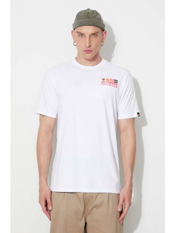 βαμβακερό μπλουζάκι ellesse χρώμα άσπρο 100% βαμβάκι