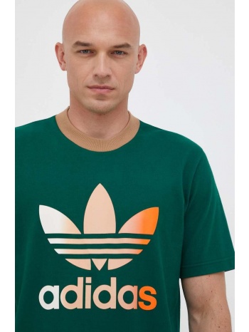 βαμβακερό μπλουζάκι adidas originals χρώμα πράσινο κύριο
