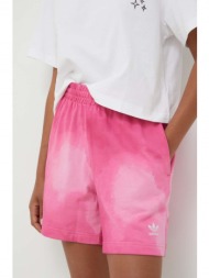 βαμβακερό σορτσάκι adidas originals χρώμα: ροζ 100% βαμβάκι