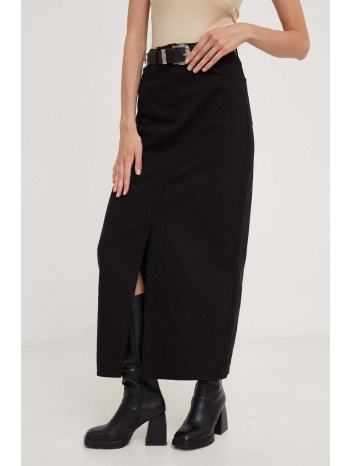 τζιν φούστα answear lab χρώμα μαύρο 100% βαμβάκι