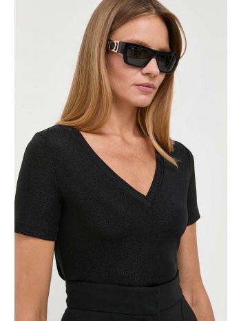 μπλουζάκι morgan χρώμα μαύρο κύριο υλικό 86% πολυαμίδη