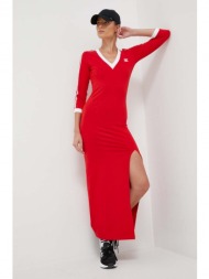 φόρεμα adidas originals χρώμα: κόκκινο 93% βαμβάκι, 7% σπαντέξ