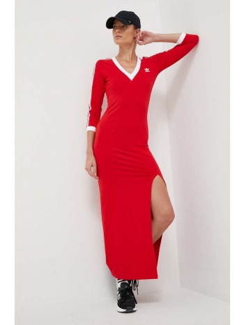 φόρεμα adidas originals χρώμα κόκκινο 93% βαμβάκι, 7%