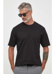 βαμβακερό μπλουζάκι lindbergh χρώμα: μαύρο 100% βαμβάκι