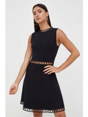 φόρεμα morgan χρώμα μαύρο κύριο υλικό 52% βισκόζη, 48%