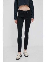τζιν παντελονι calvin klein jeans χρώμα: μαύρο 89% βαμβάκι, 8% ελαστομυλίστερ, 3% σπαντέξ