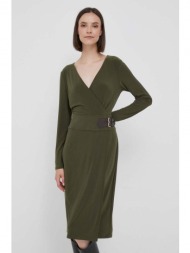φόρεμα lauren ralph lauren χρώμα: πράσινο 95% πολυεστέρας, 5% σπαντέξ