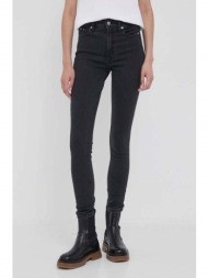 τζιν παντελονι calvin klein jeans χρώμα: μαύρο 89% βαμβάκι, 8% ελαστομερές, 3% σπαντέξ