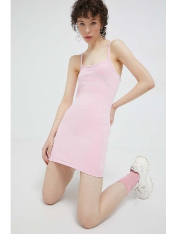 φόρεμα juicy couture χρώμα ροζ 95% πολυεστέρας, 5% σπαντέξ