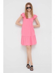 φόρεμα gap χρώμα: ροζ 60% βαμβάκι, 40% πολυεστέρας