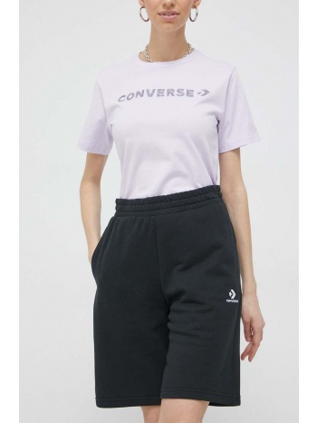 σορτς converse χρώμα μαύρο κύριο υλικό 80% βαμβάκι, 20%