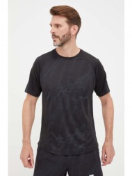 μπλουζάκι προπόνησης fila royan χρώμα: μαύρο 100% πολυεστέρας