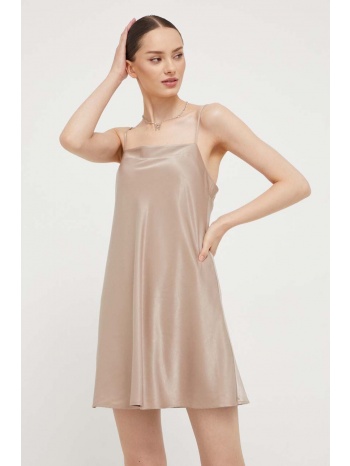 φόρεμα abercrombie & fitch χρώμα μπεζ κύριο υλικό 67%