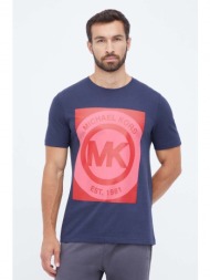 βαμβακερό t-shirt michael kors χρώμα: ναυτικό μπλε 100% βαμβάκι
