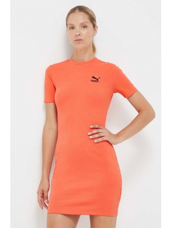 φόρεμα puma χρώμα πορτοκαλί κύριο υλικό 62% πολυεστέρας