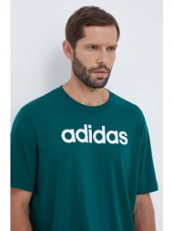 βαμβακερό μπλουζάκι adidas χρώμα: πράσινο 100% βαμβάκι