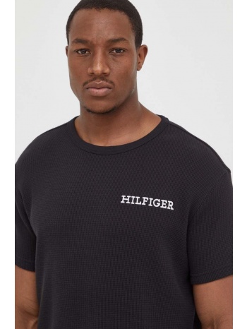 βαμβακερό t-shirt tommy hilfiger χρώμα μαύρο 100% βαμβάκι