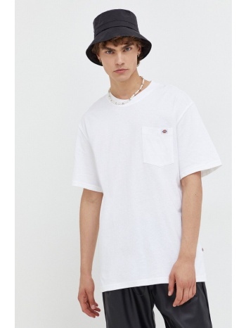 βαμβακερό μπλουζάκι dickies χρώμα άσπρο 100% βαμβάκι