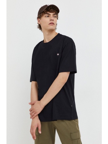 βαμβακερό μπλουζάκι dickies χρώμα μαύρο 100% βαμβάκι