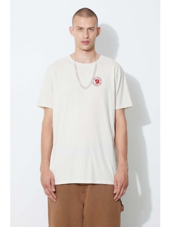 μπλουζάκι fjallraven χρώμα μπεζ 60% βαμβάκι, 40%