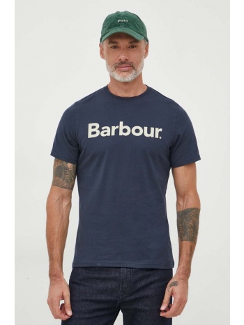 βαμβακερό μπλουζάκι barbour χρώμα ναυτικό μπλε 100% βαμβάκι