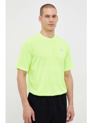 μπλουζάκι για τρέξιμο adidas performance ultimate χρώμα: πράσινο 100% ανακυκλωμένος πολυεστέρας