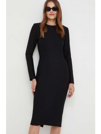 φόρεμα answear lab χρώμα μαύρο 68% βισκόζη, 28% πολυαμίδη