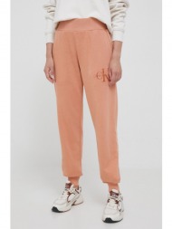 βαμβακερό παντελόνι calvin klein jeans χρώμα: πορτοκαλί κύριο υλικό: 100% βαμβάκι
πλέξη λαστιχο: 97%