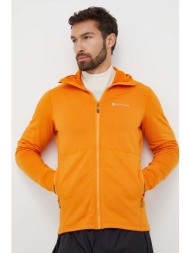 αθλητική μπλούζα montane protium χρώμα: πορτοκαλί, με κουκούλα 93% πολυεστέρας, 7% σπαντέξ