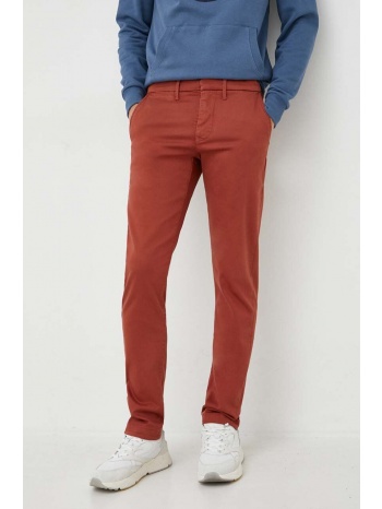 παντελόνι pepe jeans james χρώμα κόκκινο 72% βαμβάκι, 14%