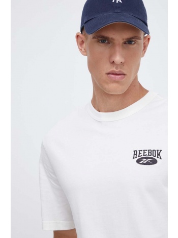 βαμβακερό μπλουζάκι reebok classic χρώμα μπεζ κύριο υλικό