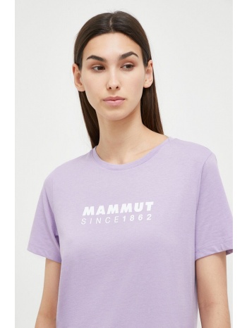 αθλητικό μπλουζάκι mammut core χρώμα μοβ 50% οργανικό