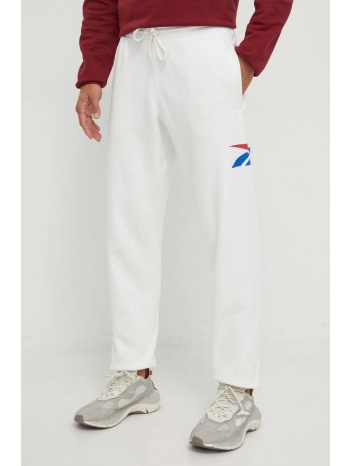 παντελόνι φόρμας reebok classic χρώμα άσπρο 70% βαμβάκι