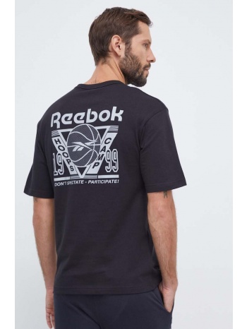 βαμβακερό μπλουζάκι reebok classic basketball χρώμα μαύρο