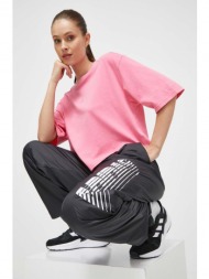 βαμβακερό μπλουζάκι adidas χρώμα: ροζ 100% βαμβάκι