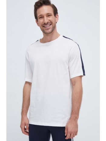 βαμβακερό μπλουζάκι tommy hilfiger χρώμα μπεζ 100% βαμβάκι