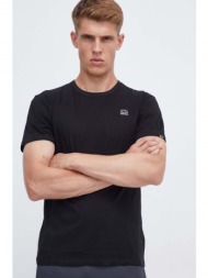 βαμβακερό μπλουζάκι ellesse χρώμα: μαύρο 100% βαμβάκι
