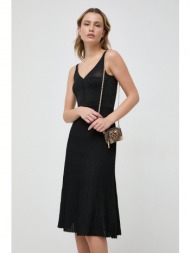 μάλλινο φόρεμα pinko χρώμα: μαύρο 73% μαλλί, 27% πολυαμίδη