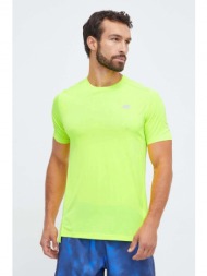 μπλουζάκι για τρέξιμο new balance accelerate χρώμα: πράσινο 100% ανακυκλωμένος πολυεστέρας